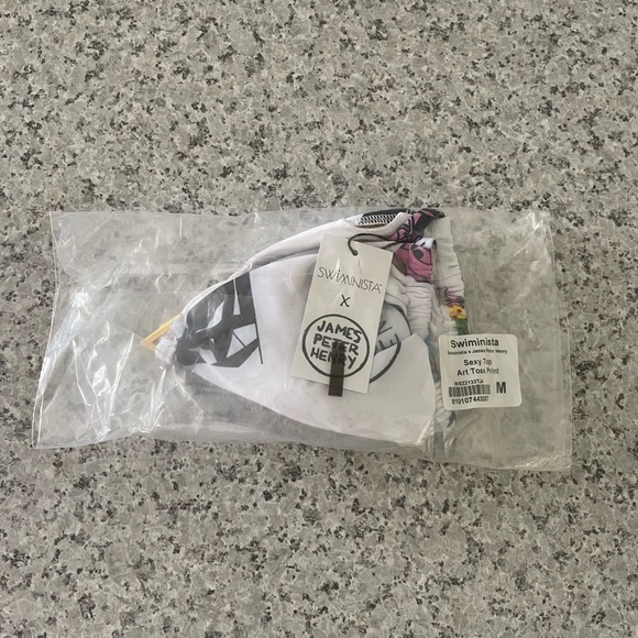 Limited Edition NWT Swiminista x James Peter Henry Art Toss bikini top M - Picture 10 of 10